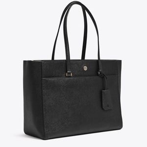 Tory Burch Medium 'Robinson' Tote Black Saffiano